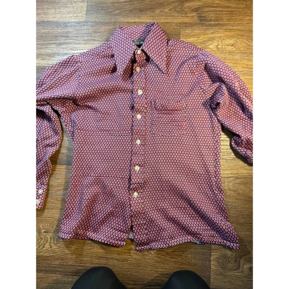 Vintage Disco 70s TownCraft Penneys Mens Long Sleeve Button Down disco shirt - Picture 14 of 16